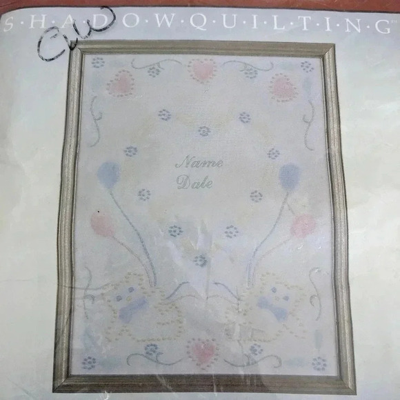 Cathy Needlecraft Shadow‎ Quilting Baby Birth Record Kit NIP - Picture 3 of 3